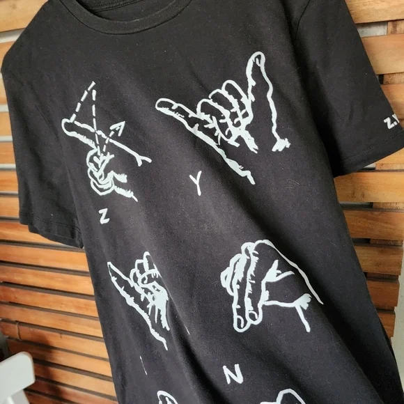 ZOO YORK INSTITUTE top t-shirt Size M short sleeve black - Picture 5 of 7